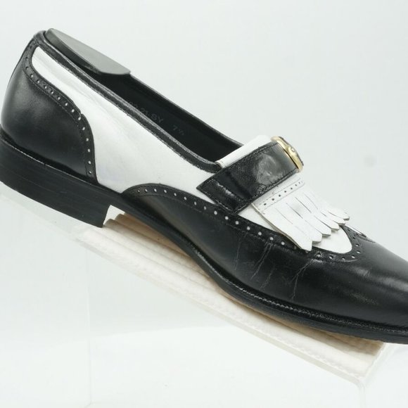 BRAS5BOOT SZ 7.5 M BLACK/WHITE Loafer C3A C39 main image 4